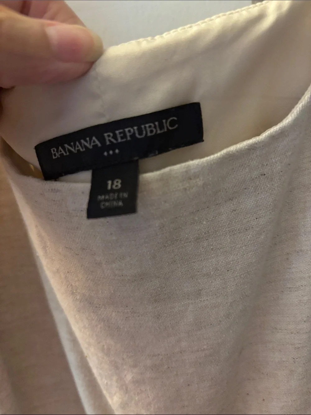 Light Neutral Sleeveless Linen Jumpsuit BANANA REPUBLIC!! Size 18! Sweet!!